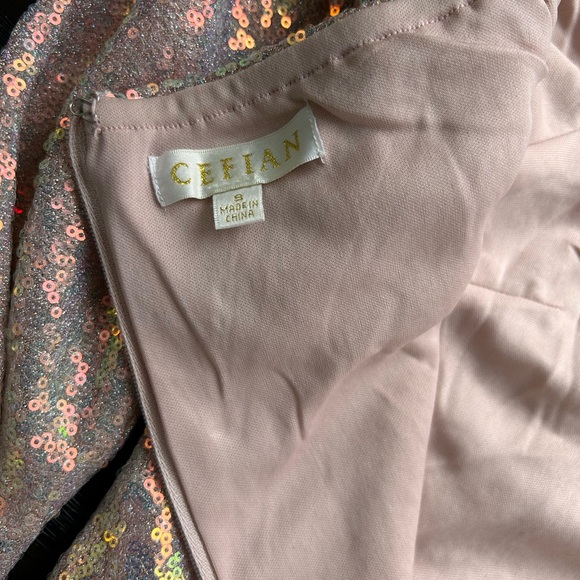 Glamorous Off-Shoulder Sequins Mini Pink Dress - Picture 14 of 15